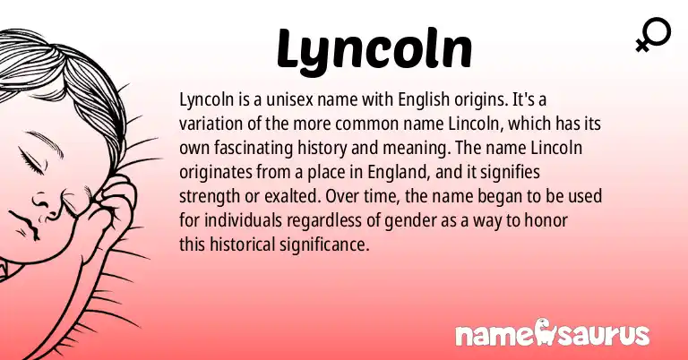 Infographic about Lyncoln name meaning, Lyncoln is a name from English origin(s).
