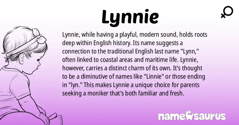 Infographic about Lynnie name meaning, Lynnie is a name from English origin(s).