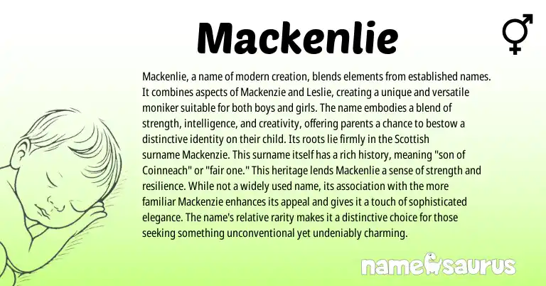 Infographic about Mackenlie name meaning, Mackenlie is a name from Other origin(s).