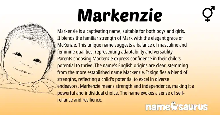 Infographic about Markenzie name meaning, Markenzie is a name from Other origin(s).