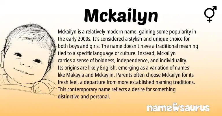 Infographic about Mckailyn name meaning, Mckailyn is a name from Other origin(s).