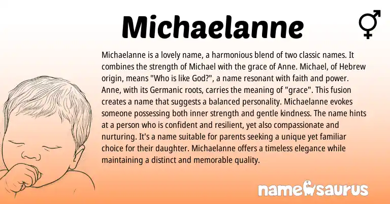 Infographic about Michaelanne name meaning, Michaelanne is a name from Other origin(s).
