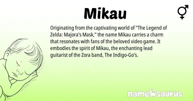 Infographic about Mikau name meaning, Mikau is a name from N/A origin(s).