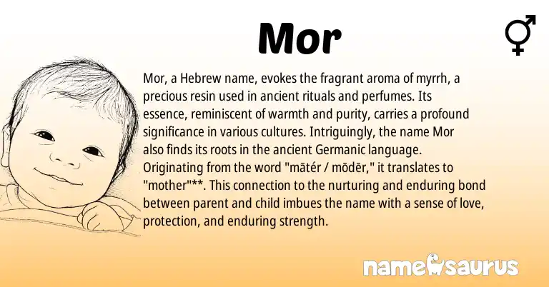 Infographic about Mor name meaning, Mor is a name from Germanic, Hebrew origin(s).
