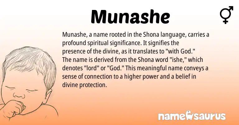 Infographic about Munashe name meaning, Munashe is a name from Shona origin(s).