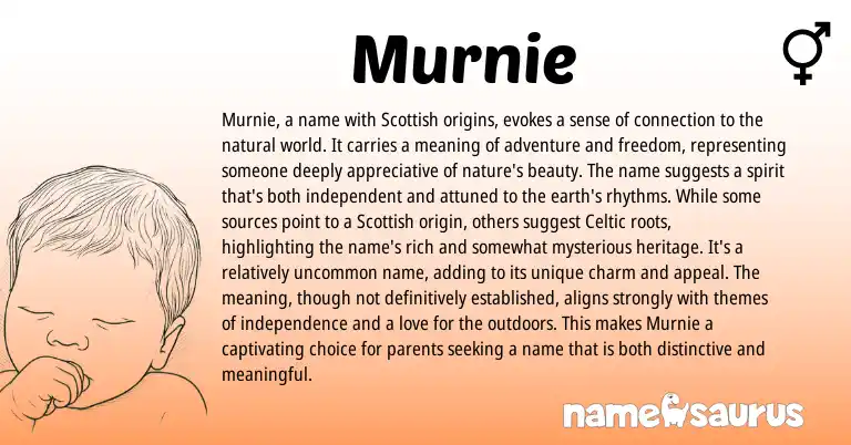 Infographic about Murnie name meaning, Murnie is a name from Scottish origin(s).