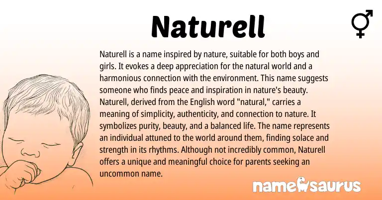Infographic about Naturell name meaning, Naturell is a name from English origin(s).