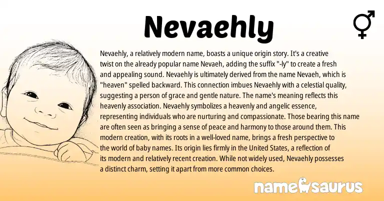 Infographic about Nevaehly name meaning, Nevaehly is a name from Other origin(s).