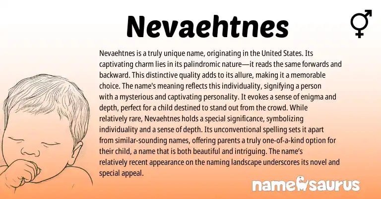 Infographic about Nevaehtnes name meaning, Nevaehtnes is a name from Other origin(s).