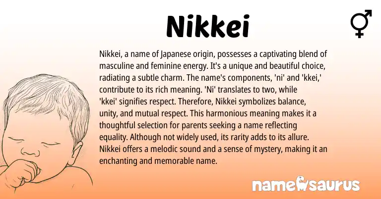Infographic about Nikkei name meaning, Nikkei is a name from Japanese origin(s).