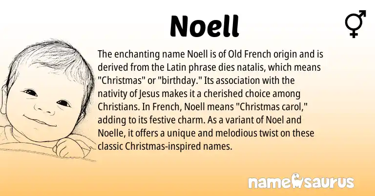 Infographic about Noell name meaning, Noell is a name from French, Latin, Old French origin(s).