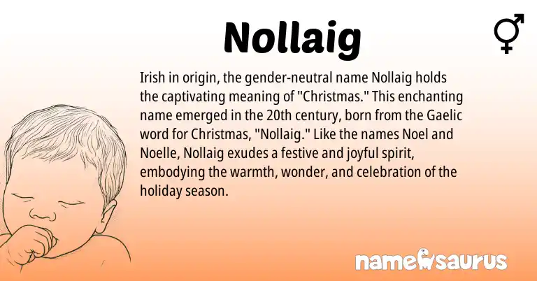 Infographic about Nollaig name meaning, Nollaig is a name from Irish, Gaelic origin(s).