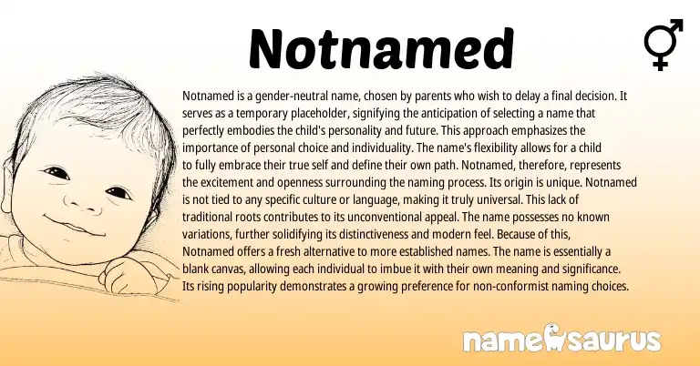 Infographic about Notnamed name meaning, Notnamed is a name from Other origin(s).