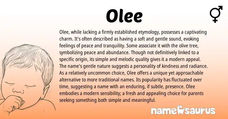 Infographic about Olee name meaning, Olee is a name from Other origin(s).