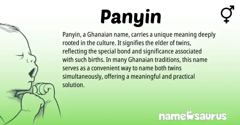 Infographic about Panyin name meaning, Panyin is a name from Ghanaian origin(s).