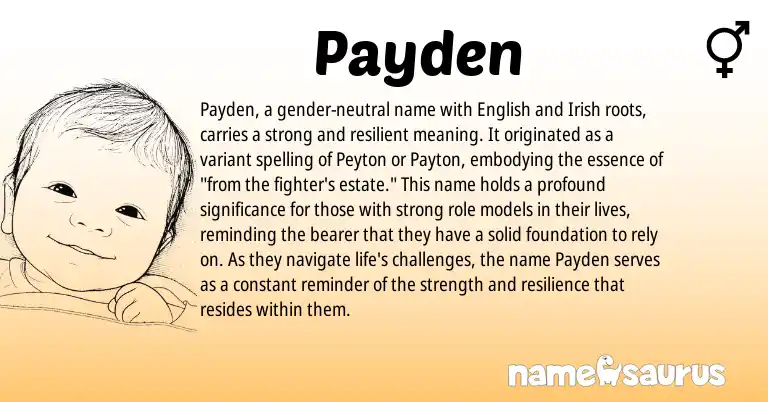 Infographic about Payden name meaning, Payden is a name from Irish, English origin(s).