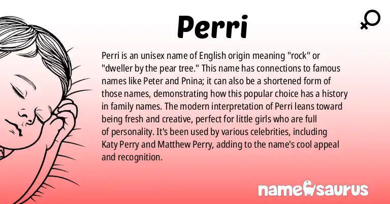 Infographic about Perri name meaning, Perri is a name from English, British origin(s).