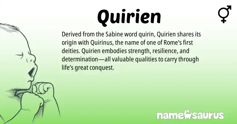 Infographic about Quirien name meaning, Quirien is a name from N/A origin(s).