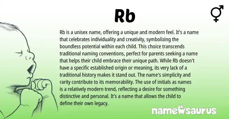 Infographic about Rb name meaning, Rb is a name from Other origin(s).