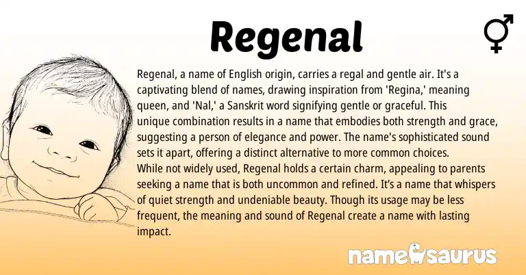 Infographic about Regenal name meaning, Regenal is a name from English, Sanskrit origin(s).