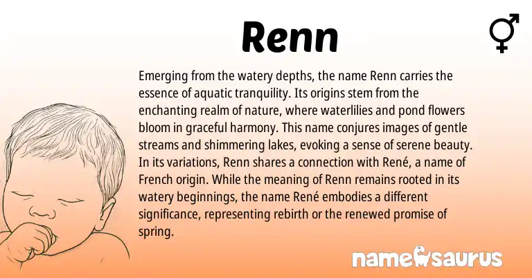 Infographic about Renn name meaning, Renn is a name from French origin(s).