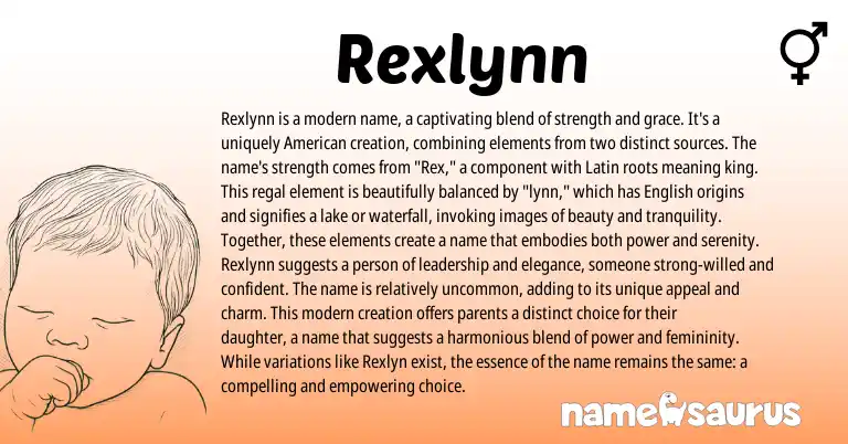 Infographic about Rexlynn name meaning, Rexlynn is a name from Other origin(s).