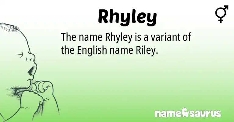 Infographic about Rhyley name meaning, Rhyley is a name from English origin(s).
