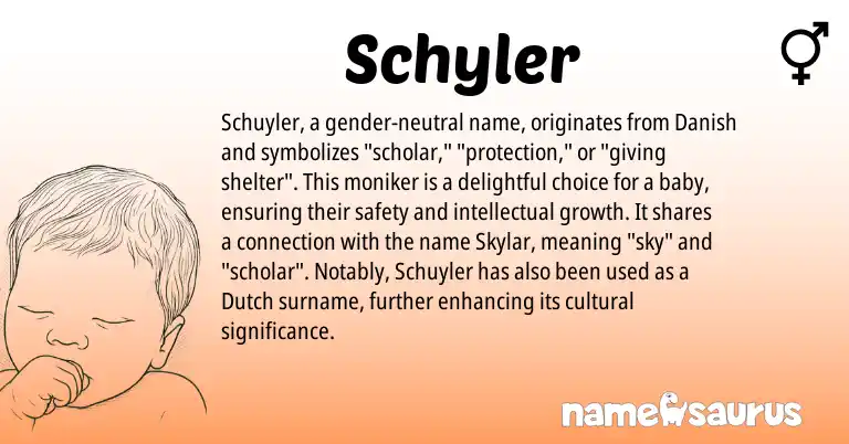 Infographic about Schyler name meaning, Schyler is a name from Dutch, Danish origin(s).