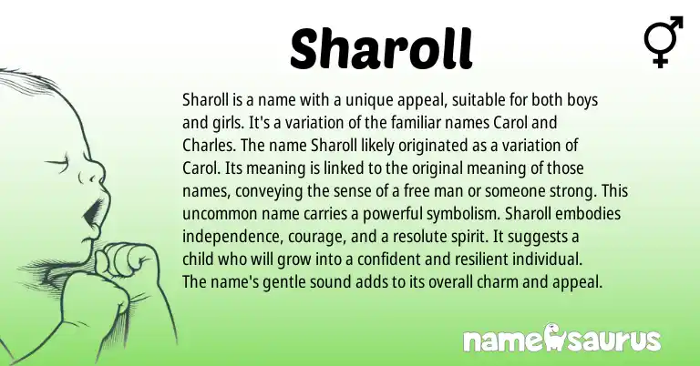 Infographic about Sharoll name meaning, Sharoll is a name from Other origin(s).