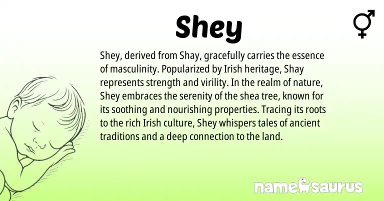 Infographic about Shey name meaning, Shey is a name from Irish origin(s).