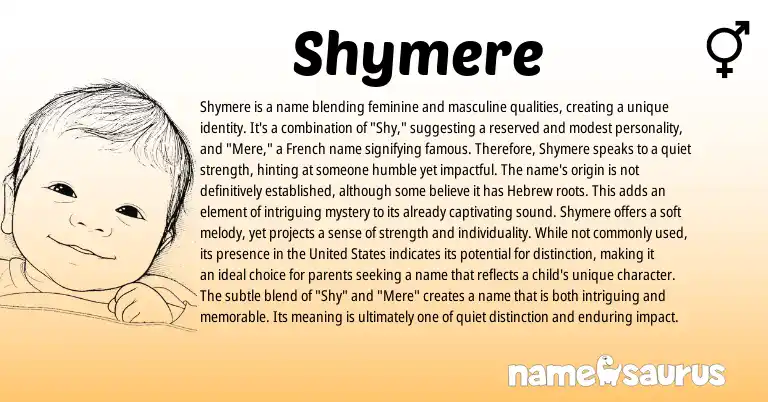 Infographic about Shymere name meaning, Shymere is a name from French origin(s).