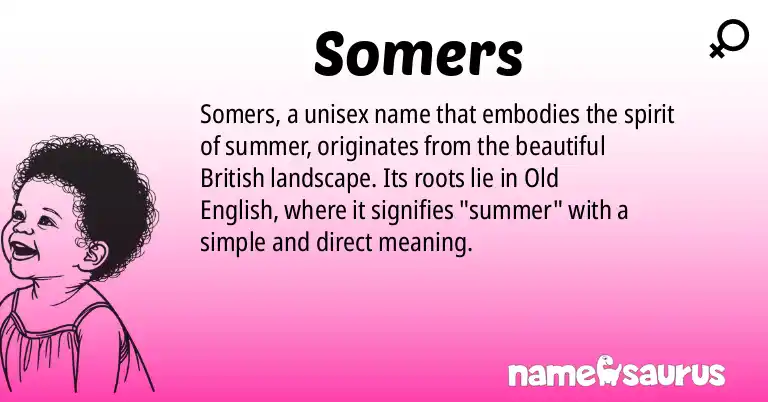 Infographic about Somers name meaning, Somers is a name from British origin(s).