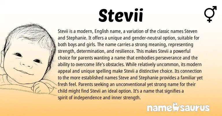 Infographic about Stevii name meaning, Stevii is a name from Other origin(s).