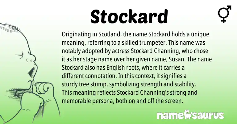 Infographic about Stockard name meaning, Stockard is a name from English origin(s).
