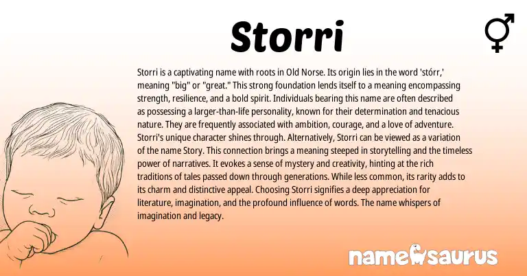 Infographic about Storri name meaning, Storri is a name from English, Norse origin(s).
