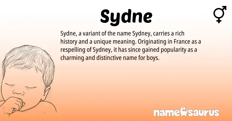 Infographic about Sydne name meaning, Sydne is a name from N/A origin(s).