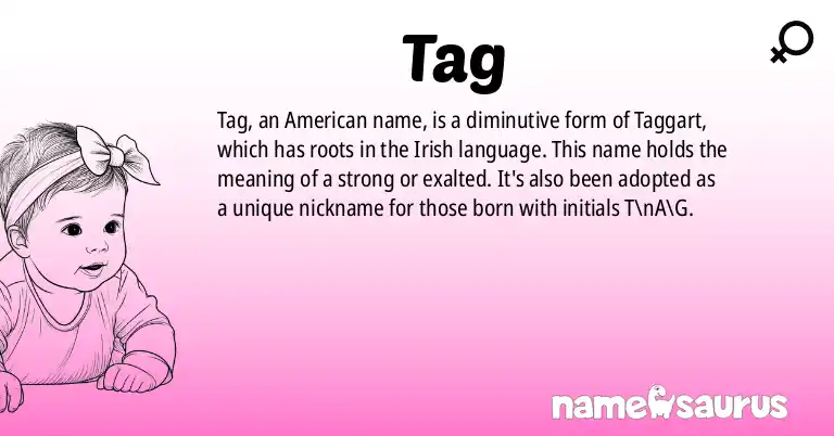Infographic about Tag name meaning, Tag is a name from American origin(s).