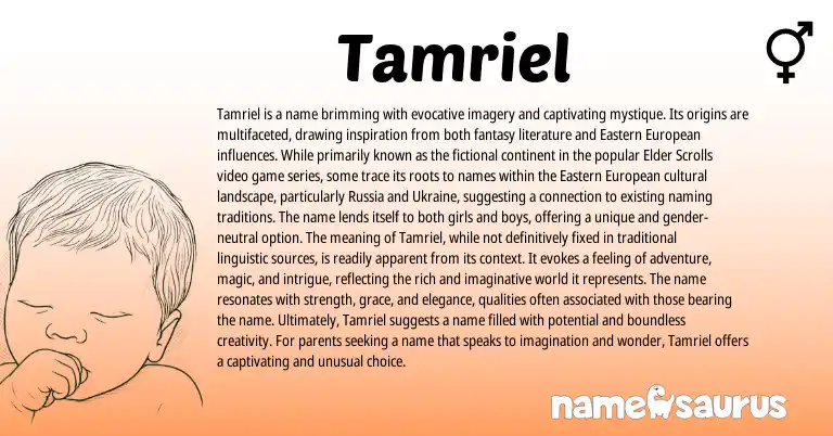 Infographic about Tamriel name meaning, Tamriel is a name from Other origin(s).