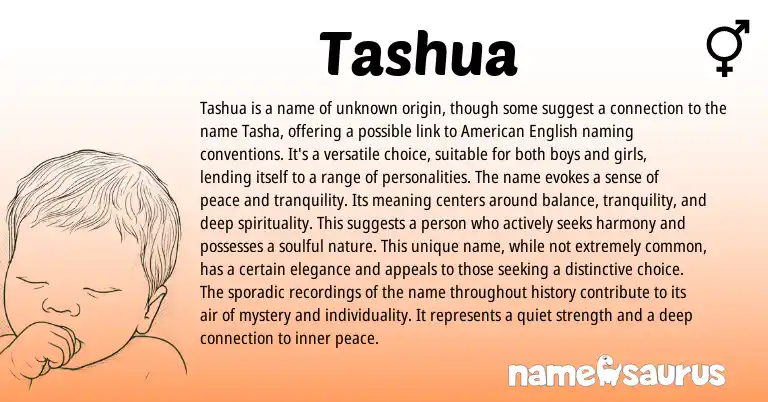 Infographic about Tashua name meaning, Tashua is a name from Other origin(s).