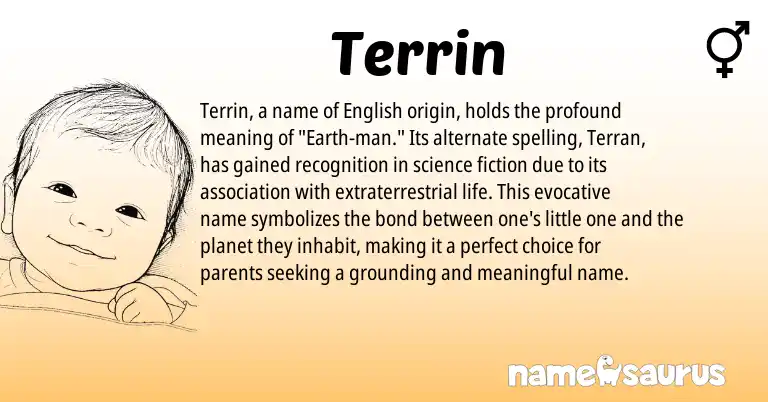 Infographic about Terrin name meaning, Terrin is a name from English origin(s).