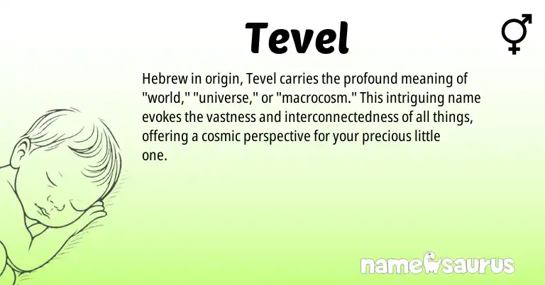 Infographic about Tevel name meaning, Tevel is a name from Hebrew origin(s).