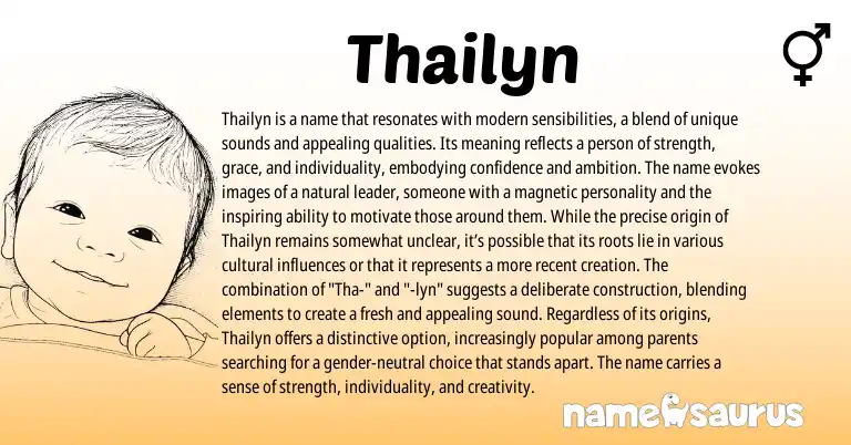Infographic about Thailyn name meaning, Thailyn is a name from Other origin(s).