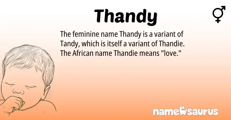 Infographic about Thandy name meaning, Thandy is a name from African origin(s).