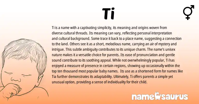 Infographic about Ti name meaning, Ti is a name from Vietnamese, Other origin(s).