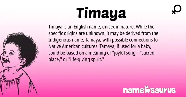 Infographic about Timaya name meaning, Timaya is a name from English origin(s).