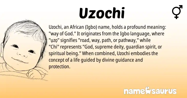 Infographic about Uzochi name meaning, Uzochi is a name from African, Igbo origin(s).