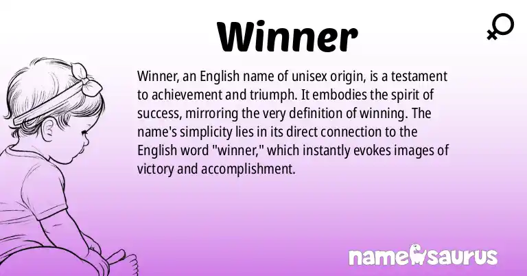 Infographic about Winner name meaning, Winner is a name from English origin(s).