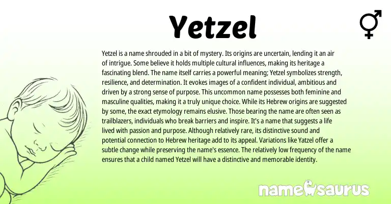 Infographic about Yetzel name meaning, Yetzel is a name from Other origin(s).