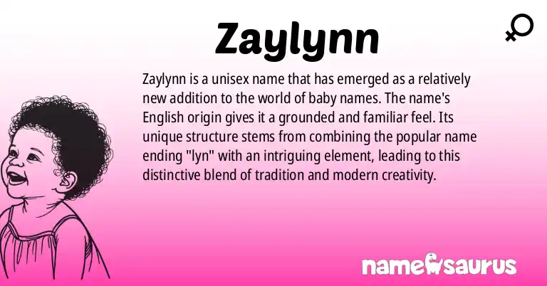 Infographic about Zaylynn name meaning, Zaylynn is a name from English origin(s).