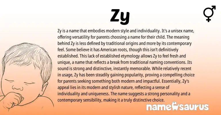 Infographic about Zy name meaning, Zy is a name from Other origin(s).